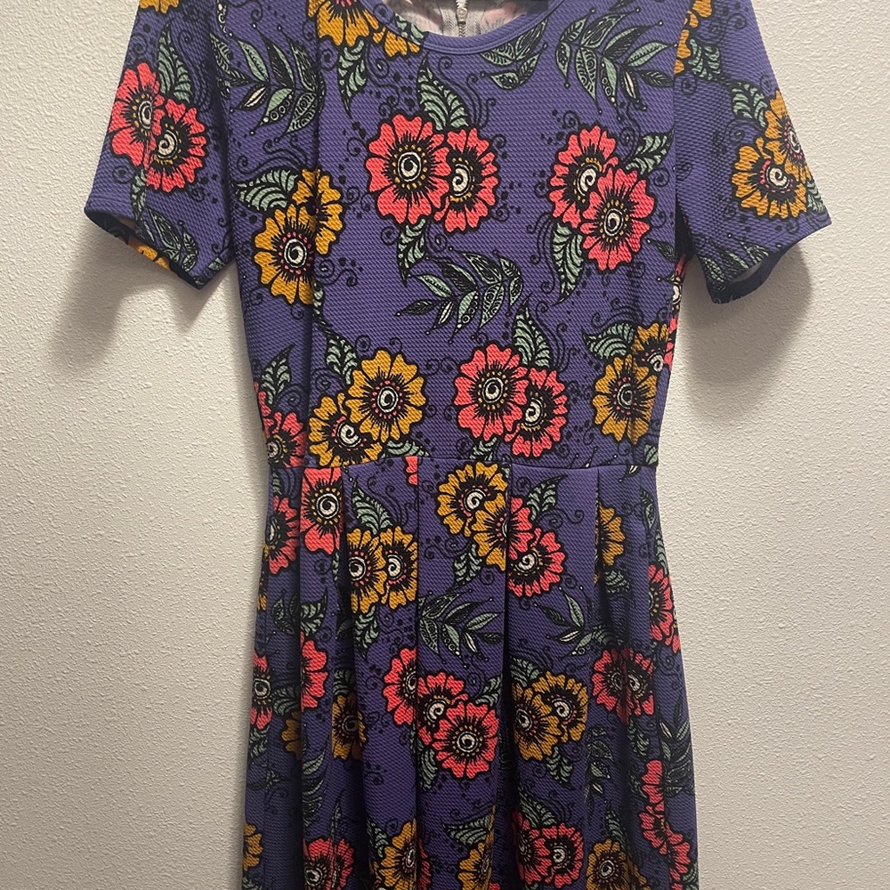 LuLaRoe Floral Dress - Purple, pink, Yellow